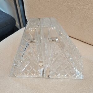 Source Unknown Clear Glass Bookends